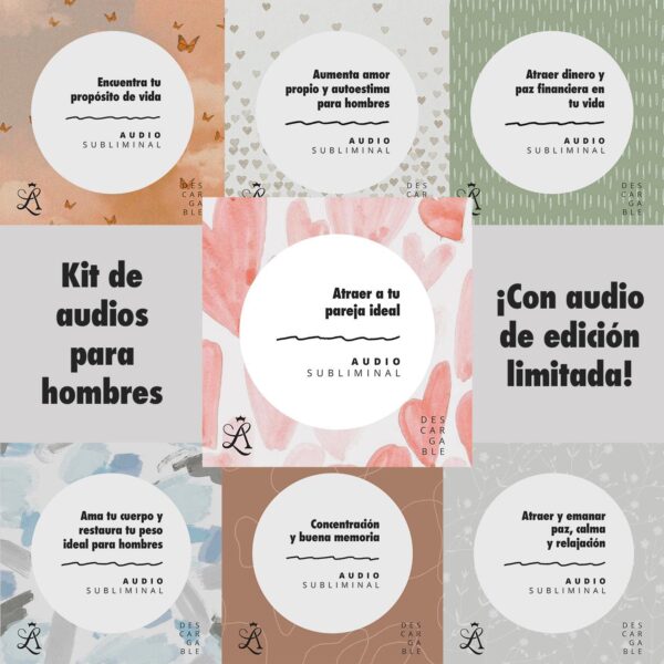 Kit de audios para hombres